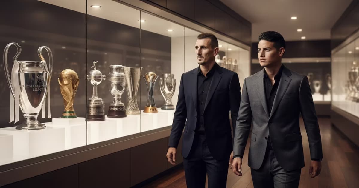 James Rodríguez y Franco Armani