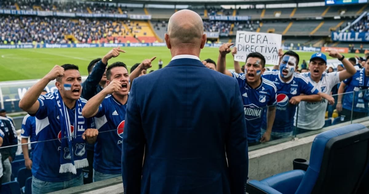 Directivo de Millonarios dio la cara y fue insultado ante la ausencia de Serpa en Barranquilla