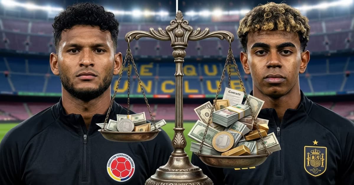 Luis Suárez y Lamine Yamal