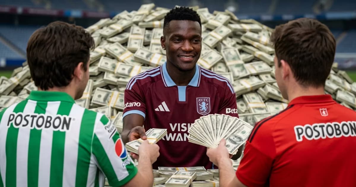 Dos clubes en Colombia se beneficiarán si Aston Villa paga los 20 millones por Kevin Viveros