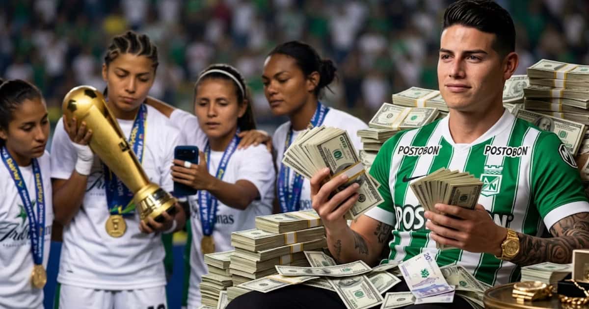 Deportivo Cali es campeón de la Liga Femenina, pero su premio es la mitad de lo que James gana al mes