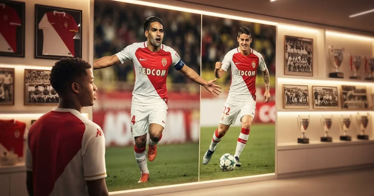Fotos de Falcao y James Rodríguez
