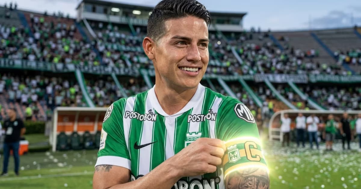 James empieza a justificar la capitanía que recibió en Atlético Nacional