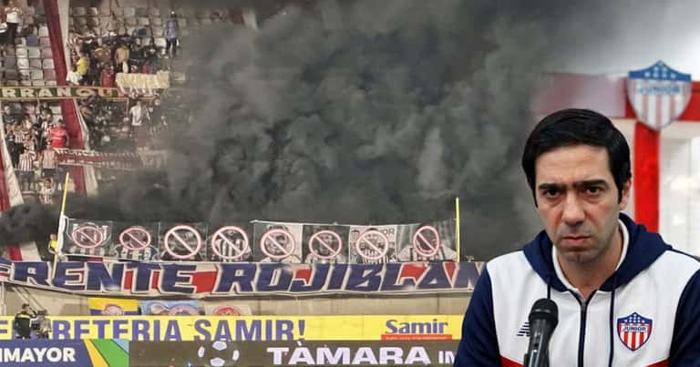 La protesta de la hinchada de Junior que podría costarle sanciones al club