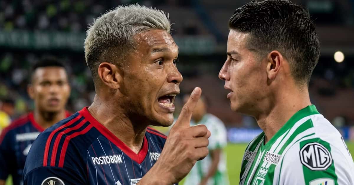 Teófilo encaró a James en el Nacional vs Junior, pero el '10' le ganó el duelo en cancha