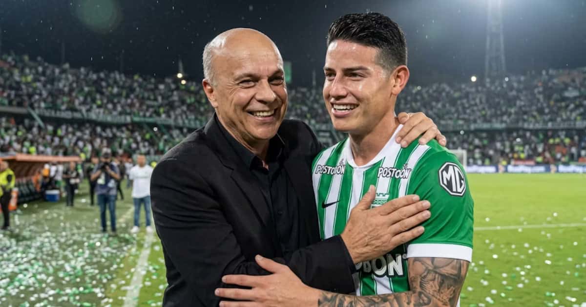 Carlos Antonio Vélez elogió a James Rodríguez tras el Atlético Nacional vs Junior
