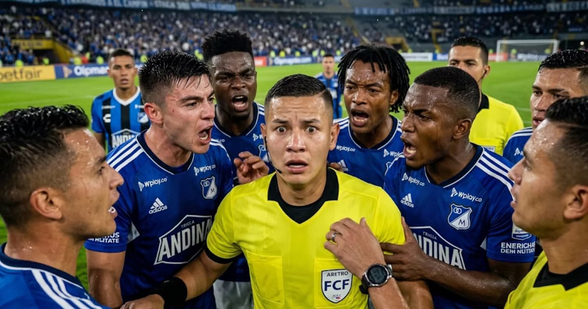 Árbitro Luis Matorel espera sanción por insólito error de 12 jugadores durante Jaguares vs Millonarios