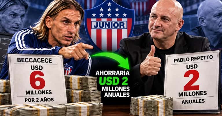 Pablo Repetto le ahorraría a Junior USD 2 millones anuales frente a Beccacece