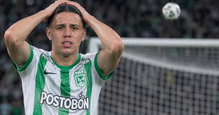 Kevin Parra necesita recuperar la confianza tras fallar un gol con Atlético Nacional
