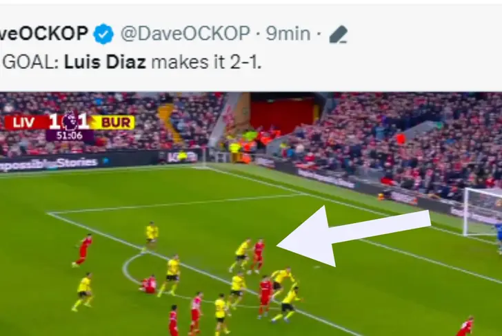 Posible fuera de lugar de Darwin Núñez en gol de Luis Díaz con Liverpool