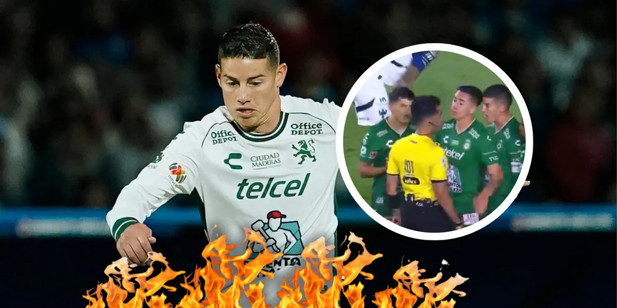 A James se le fueron las luces y mira lo que ya dicen en México Foto: Captura de Win Sports, Pexels y Club León
