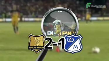 Águilas vs Millonarios Foto: Escudoteca PN y Captura de Win Sports