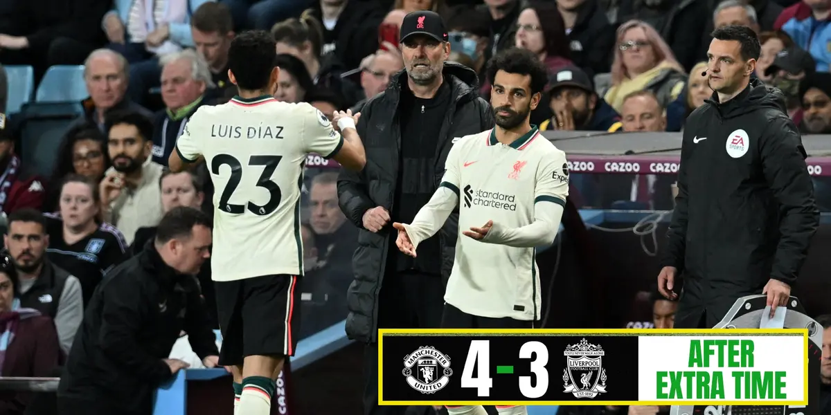 Al nivel de Salah, la calificación que recibió Luis Díaz por Liverpool vs United