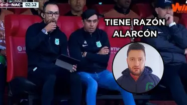 Alarcón habló sobre Bodmer. (Foto tomada de captura de pantalla de Win Sports y de YouTube El Futbolero Colombia)