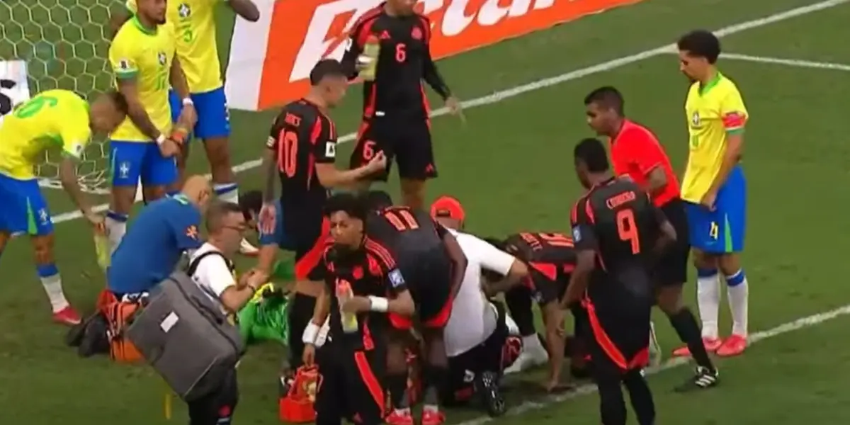 Alarma en la defensa. Davinson Sánchez enciende las alarmas al caer lesionado en el Mané Garrincha