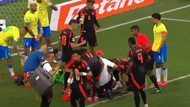 Alarma en la defensa. Davinson Sánchez enciende las alarmas al caer lesionado en el Mané Garrincha