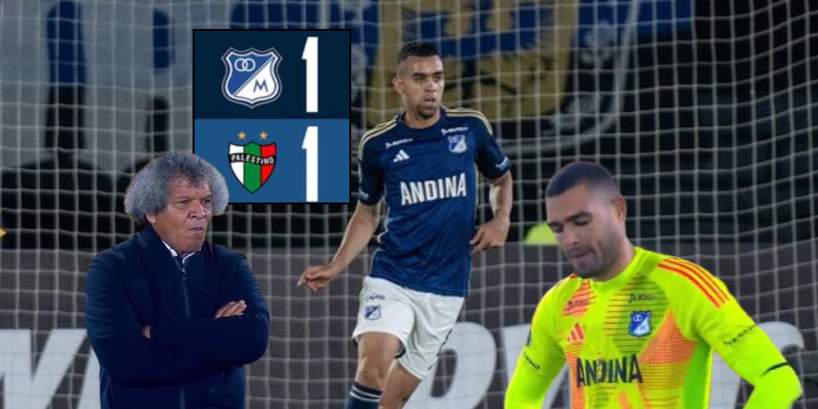 Alberto Gamero, Daniel Giraldo y Álvaro Montero contra Palestino