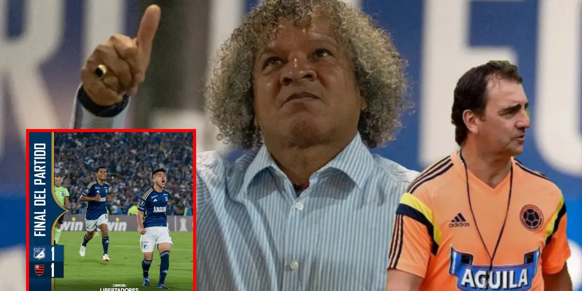 Alberto Gamero de Millonarios con el pulgar arriba