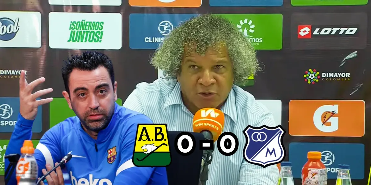 Alberto Gamero en rueda de prensa de Millonarios FC