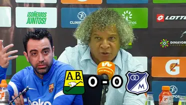 Alberto Gamero en rueda de prensa de Millonarios FC