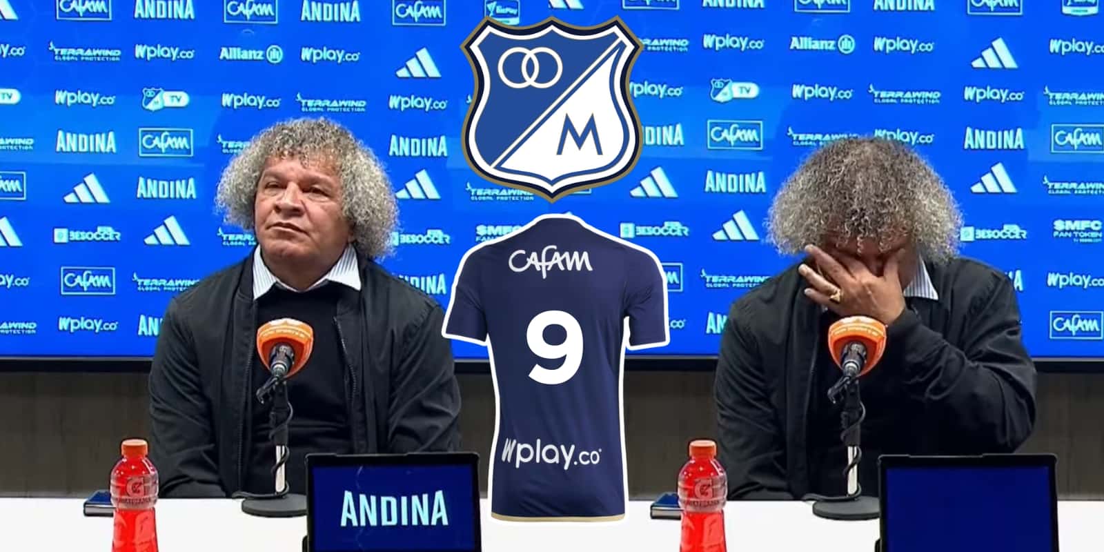 Alberto Gamero en una rueda de prensa