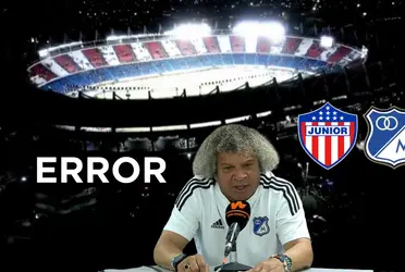 Alberto Gamero pisó en falso con un jugador en la ida contra Junior FC, le tocará hacer ajustes en la vuelta.