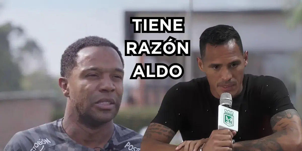 Aldo habló de la salida de Dorlan de Nacional. Foto de Aldo tomada de captura de pantalla Nacional es Pasión y Dorlan de Twitter @nacional