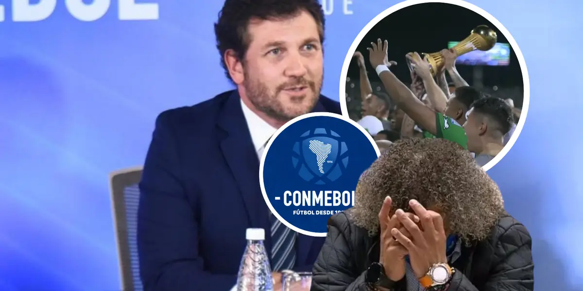 Alejandro Domínguez Foto: Conmebol, Captura de Win Sports y El Espectador