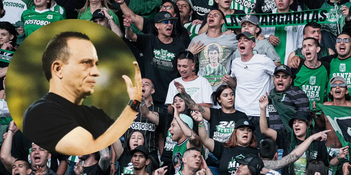 Alejandro Restrepo e hinchas de Nacional. Foto: redes del DIM y Nacional.