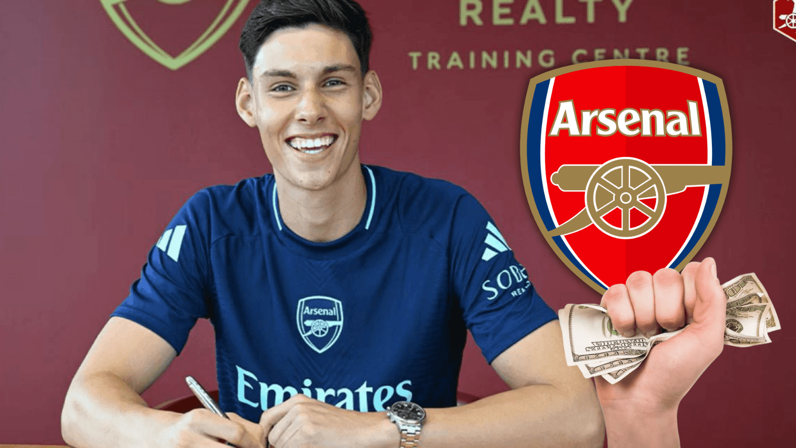 Alexei Rojas tendrá otro compañero colombiano en el Arsenal y mira de quién se trata Foto: Arsenal FC, Pexels y Escudoteca