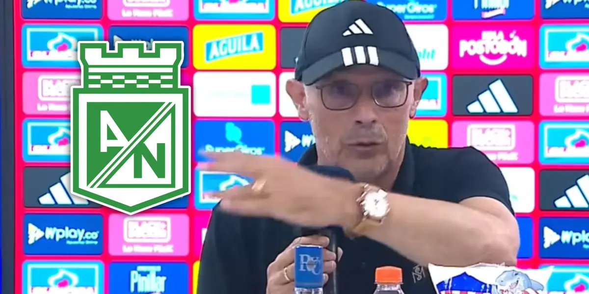 Alfredo Arias y su picante comentario hacia Atlético Nacional en medio dle cambio de localía en cuadrangulares Foto: Escudoteca y Captura de DIMAYOR