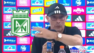 Alfredo Arias y su picante comentario hacia Atlético Nacional en medio dle cambio de localía en cuadrangulares Foto: Escudoteca y Captura de DIMAYOR