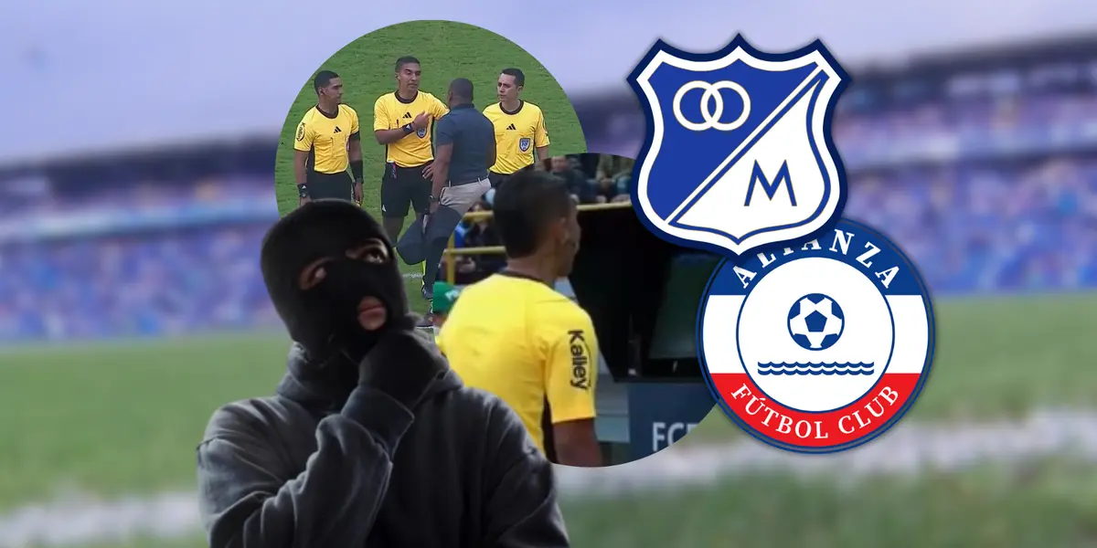 Alianza no pudo lograr el empate gracias a una polémica arbitral Foto: Escudoteca, Pexels y Captura de Win Sports