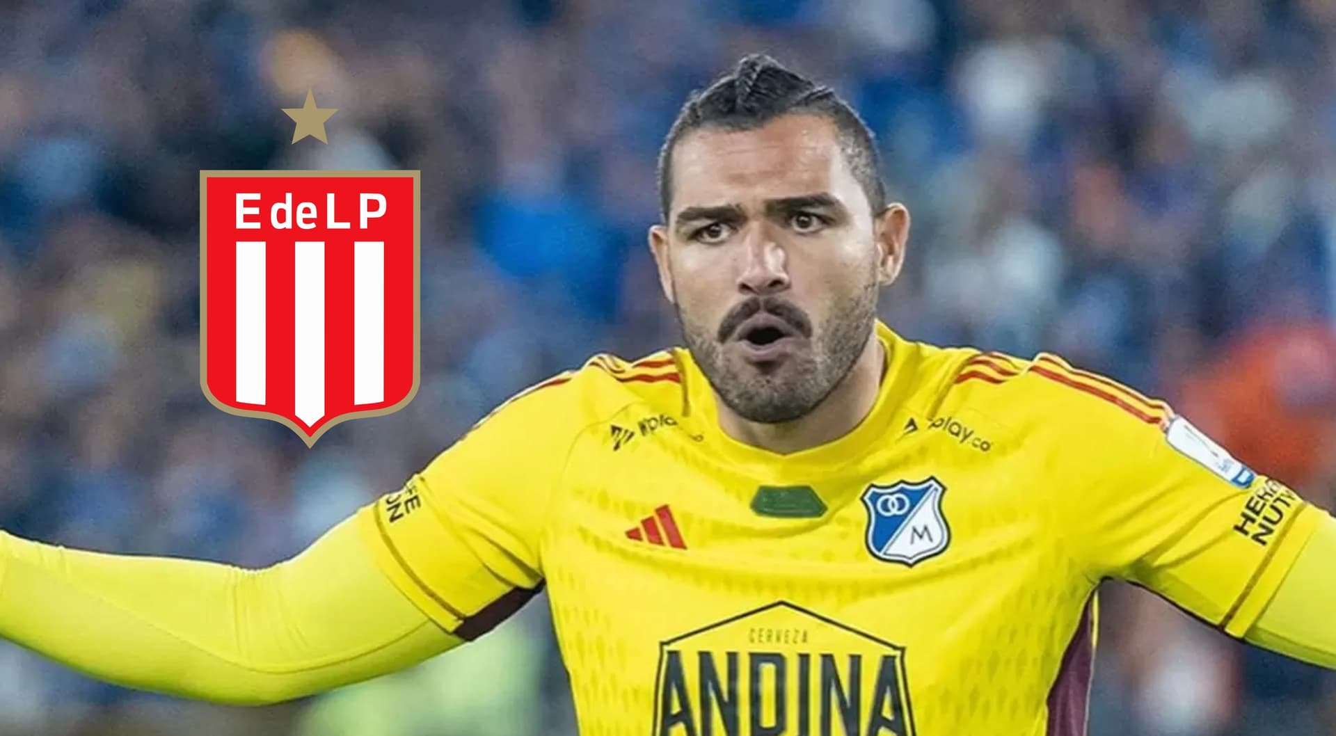 Álvaro Montero con la camiseta de Millonarios.