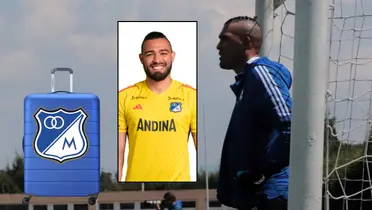 Álvaro Montero con la camiseta de Millonarios FC