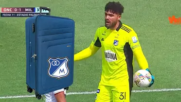 Álvaro Montero jugando con Millonarios FC