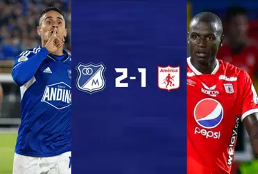 América de Cali quedó impedido de ganarles a Millonarios FC en Bogotá.