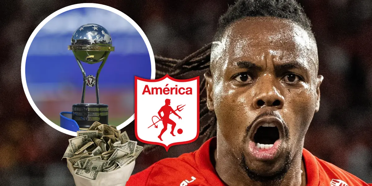 América de Cali se certificó entre los mejroes 16 de la Sudamericana y mira lo que cobrará Foto: CONMEBOL, Escudoteca y América