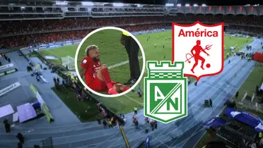 América de Cali vs Atlético Nacional Foto: Captura de Win Sports y Escudoteca