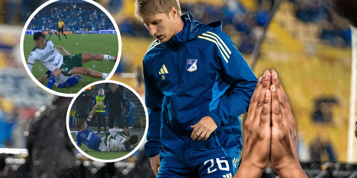 Andrés Llinás sufrió una terrible lesión en el clásico añejo y mira lo primero que se sabe Foto: MFC, Pexels y Captura de Win Sports