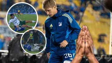 Andrés Llinás sufrió una terrible lesión en el clásico añejo y mira lo primero que se sabe Foto: MFC, Pexels y Captura de Win Sports