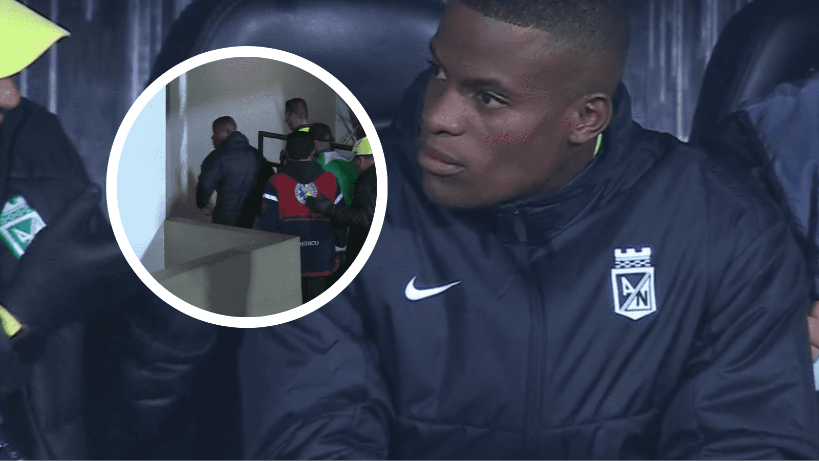Andrés Román fue retirado del campo en medio de aplausos y tensión, este es su estado actual Foto: Captura de Win Sports