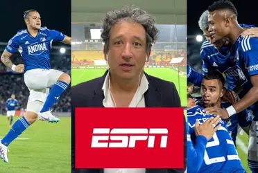 Antonio Casale estuvo en la transmisión de ESPN en el partido entre Millonarios FC y América Futebol Clube.