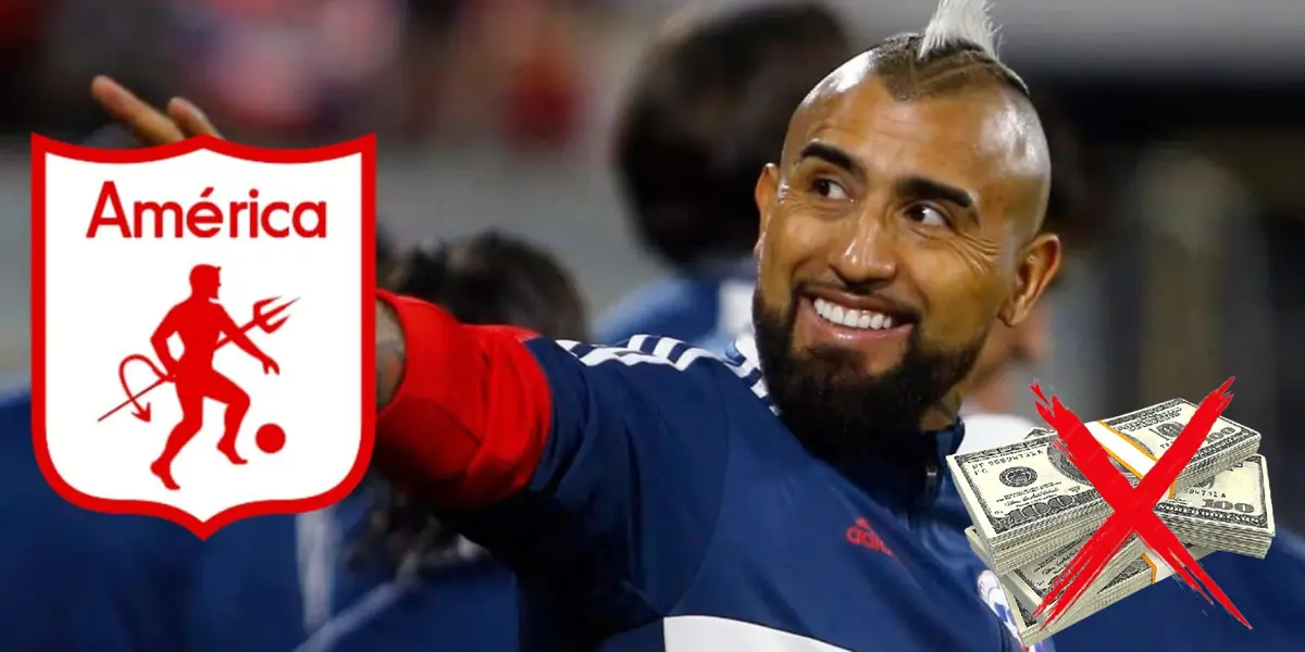 Arturo Vidal con el buzo de la Selección Chilena.