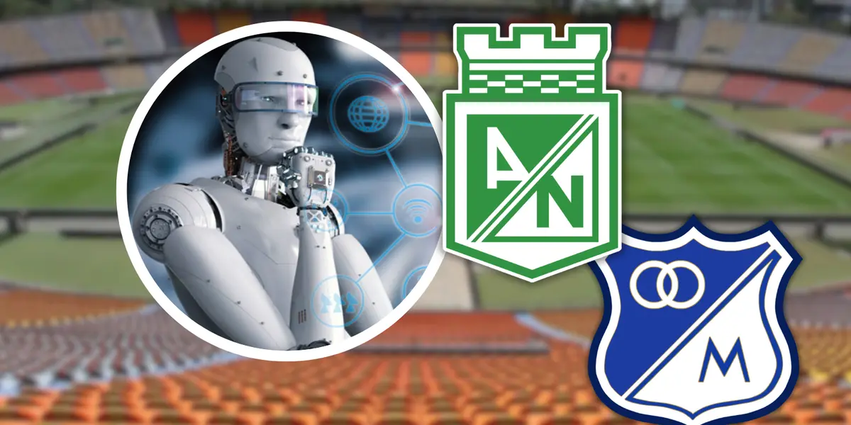 Así predice el duelo de esta noche la IA para Nacional vs. Millonarios Foto: Pexels, INDER y Escudoteca