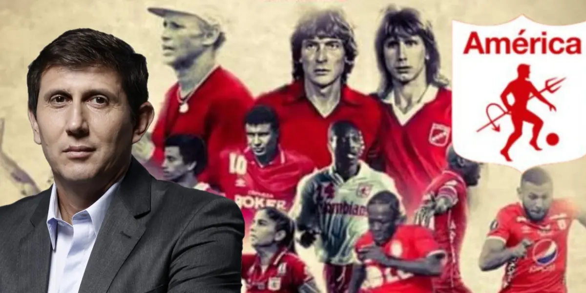 Así se rindió Juan Pablo Varsky por el cumpleaños de América de Cali (Foto tomada de redes sociales América)