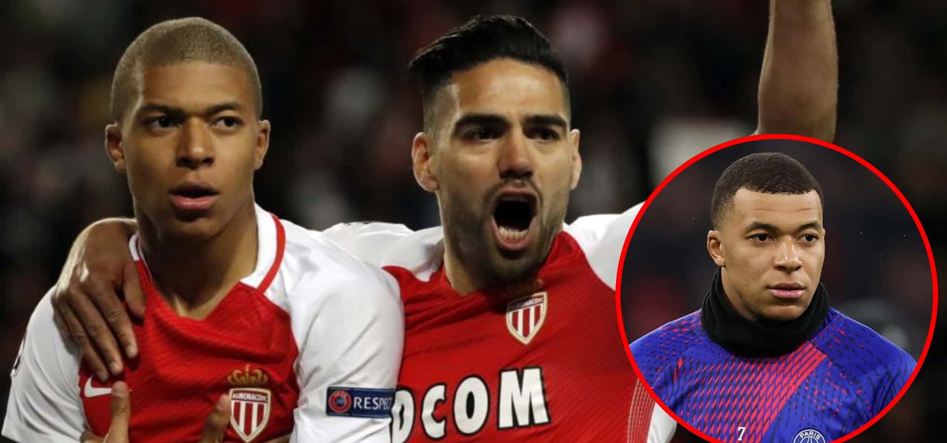 Así se rindió Kylian Mbappé ante el crack Radamel Falcao ahora en Rayo Vallecano (Foto tomada El Tiempo y de la Sexta)