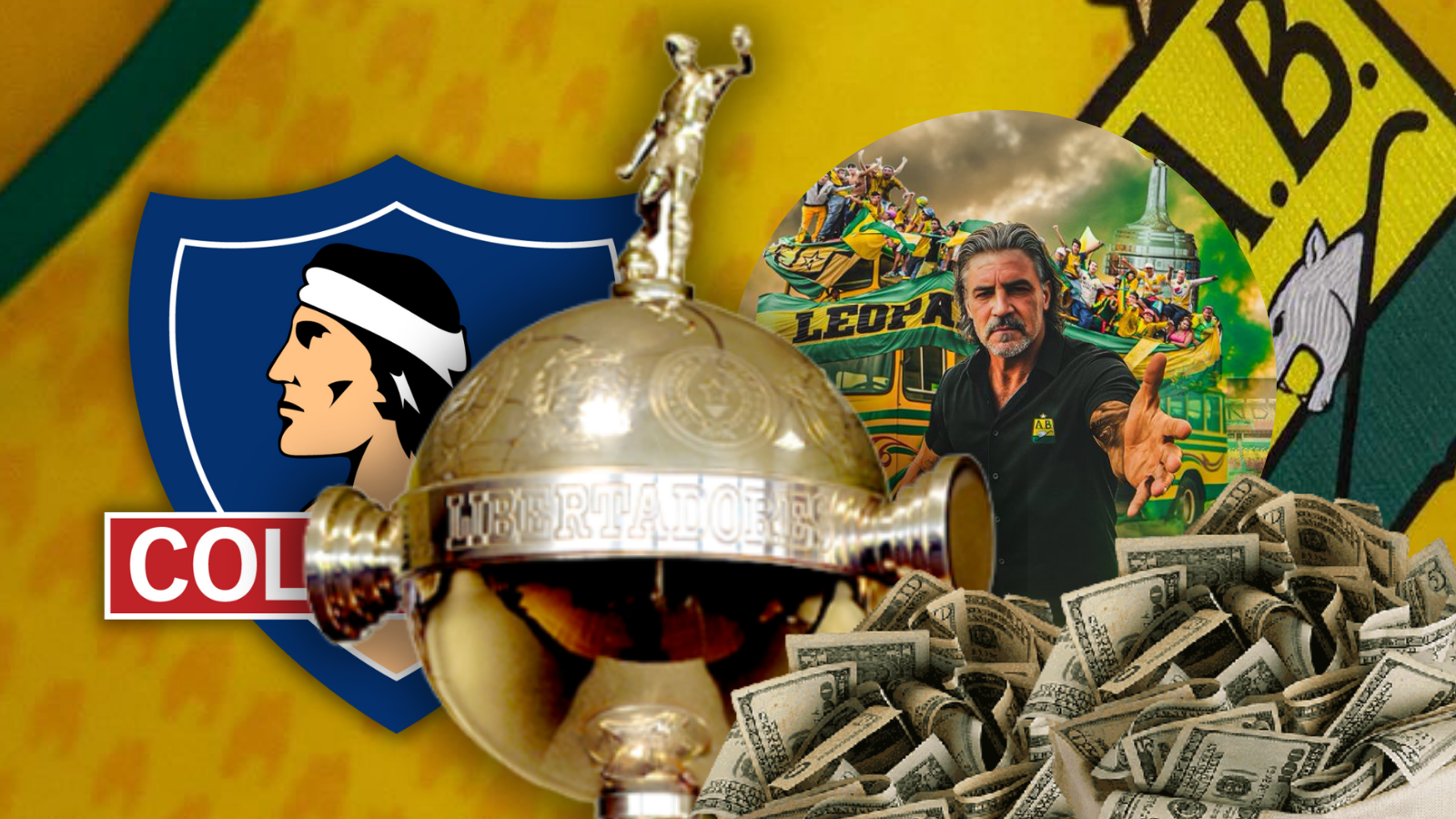 Atlético Bucaramanga y un duelo histórico ante Colo Colo que puede traerle una millonada Foto: AB, Conmebol, Escudoteca