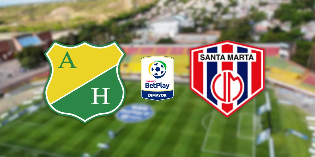 Atlético Huila vs Unión Magdalena Foto: Wikipedia y Escudoteca