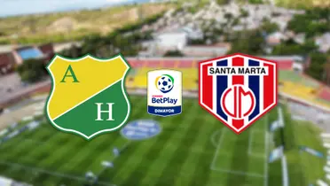 Atlético Huila vs Unión Magdalena Foto: Wikipedia y Escudoteca